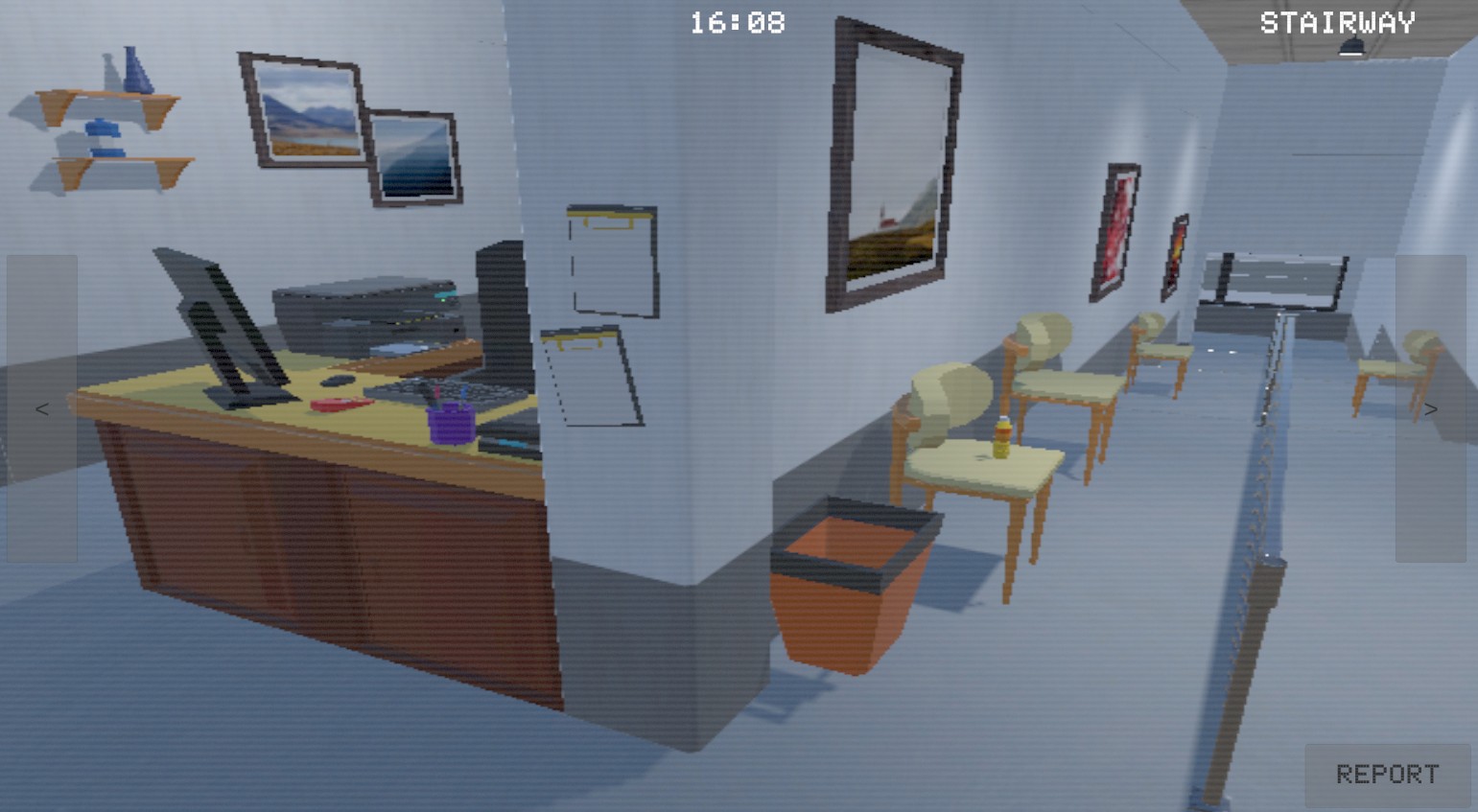 Parking spot area with the anomaly report interface open
